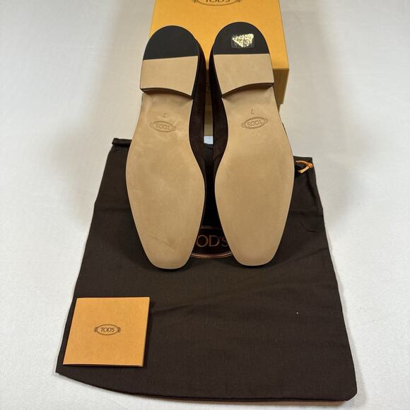 Tod’s MOCASSINO DOPPIA T FONDO CUOIO Loafers Size 7UK/8.5US New In Box MSRP $925 main image 5